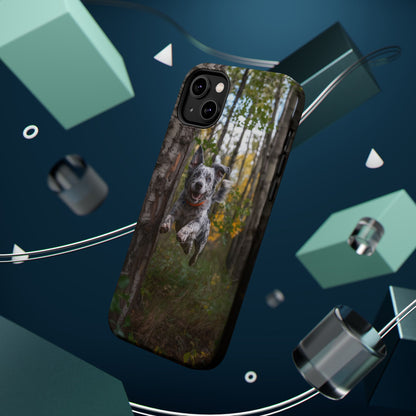 Happy Forest Dog MagSafe iPhone Case – Nature-Inspired Protective Cover