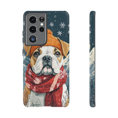 Cozy French Bulldog Samsung Galaxy Case – Rustic Fireplace Protective Cover