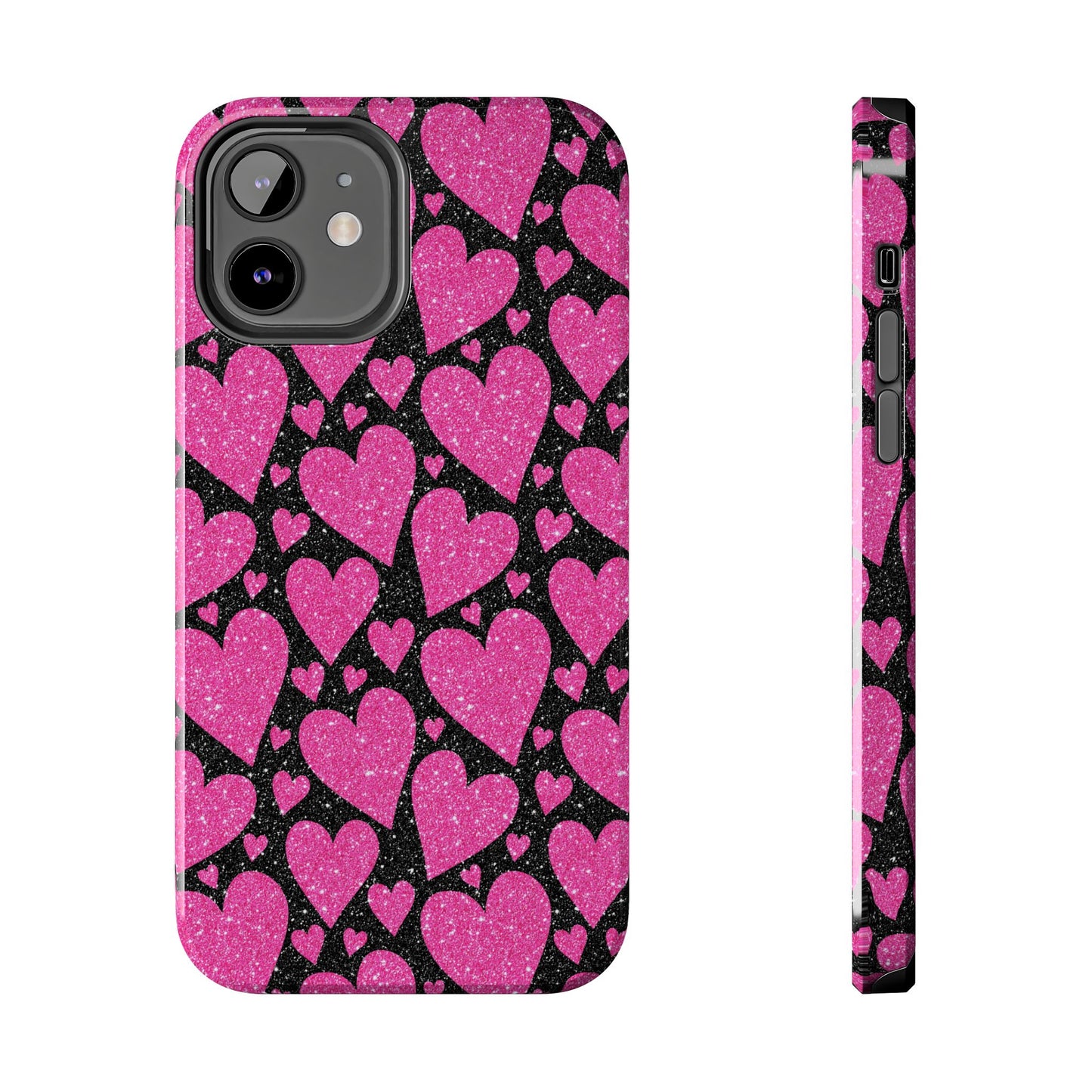 Glitter Hearts iPhone Case