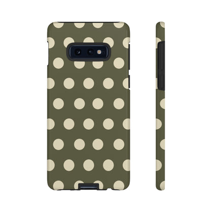 Vintage Green & Cream Polka Dots – Samsung Galaxy Case