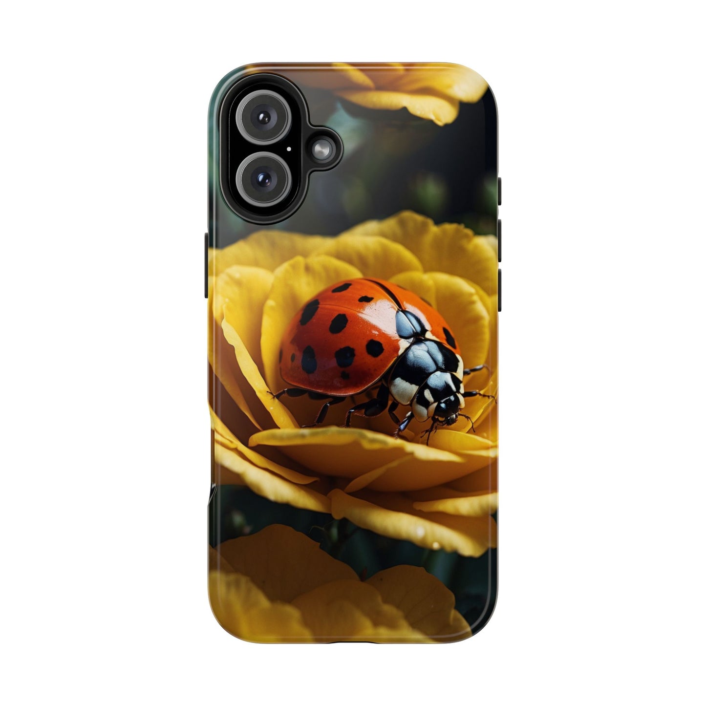 iPhone Case: Ladybug on Yellow Petals