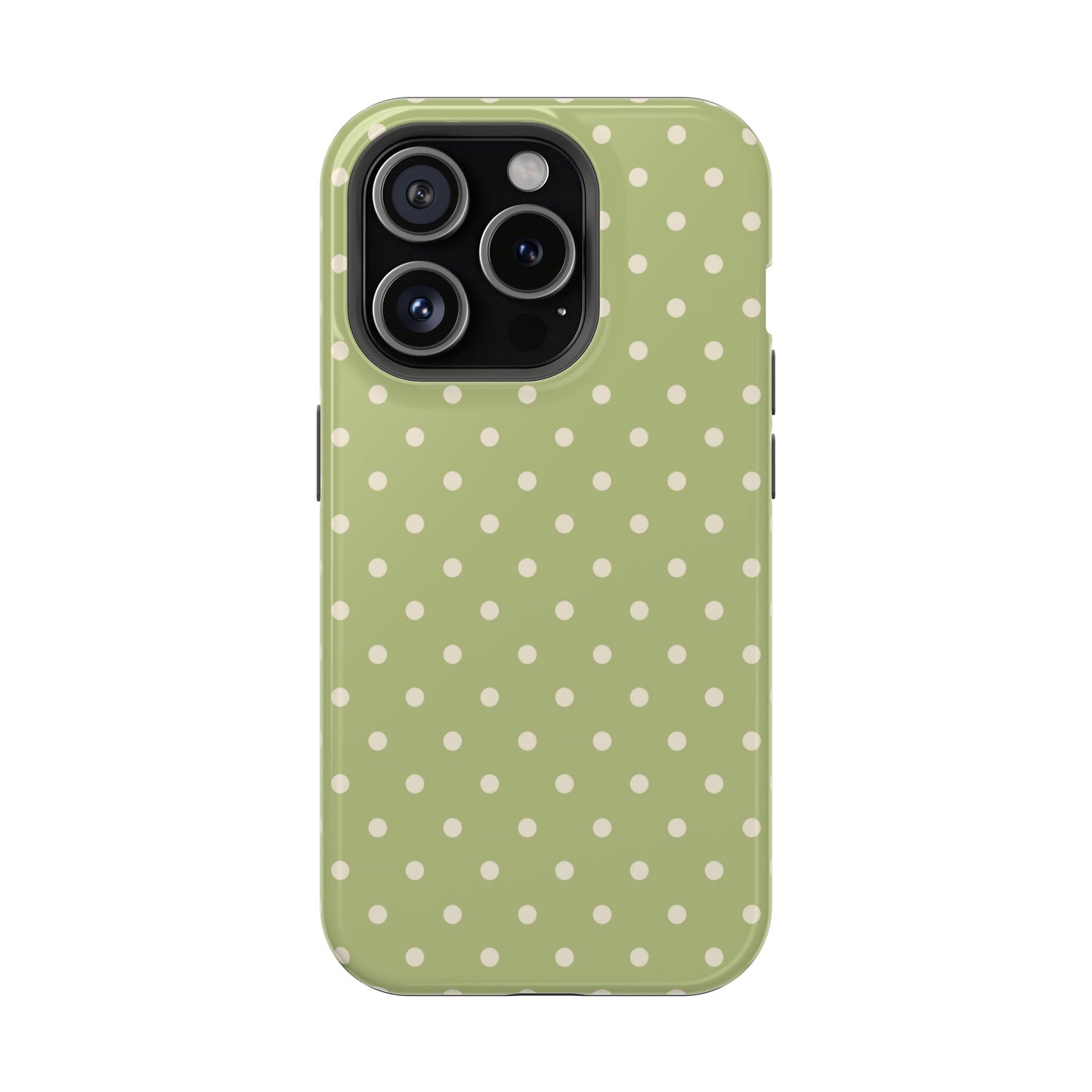 Sage Green Polka Dots – MagSafe iPhone Case