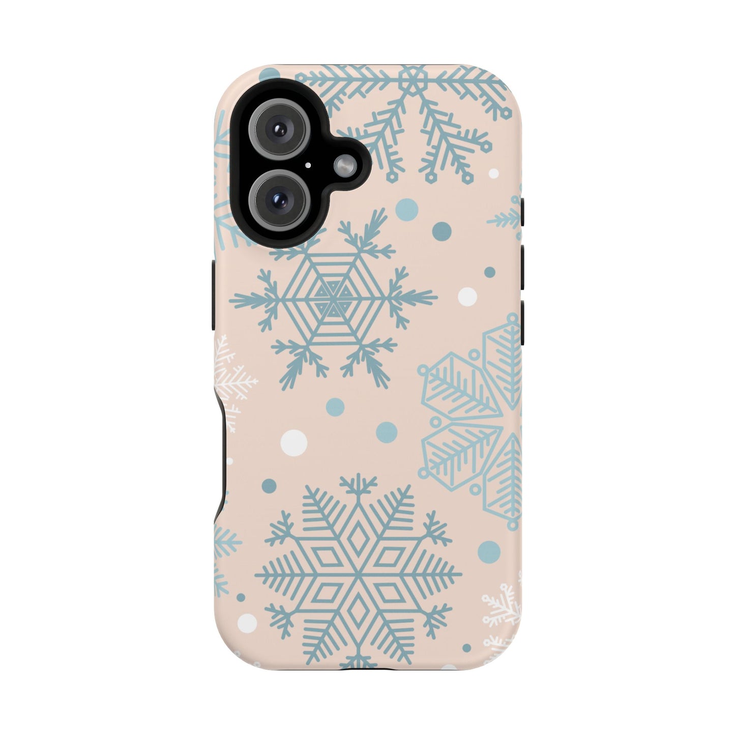 Winter Snowflakes MagSafe iPhone Case – Shockproof, Smooth Matte Finish, Dual-Layer Protection