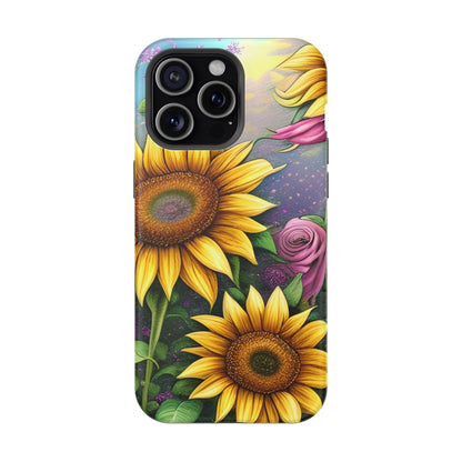 Whimsical Sunflower & Rose Garden - MagSafe iPhone Series Case