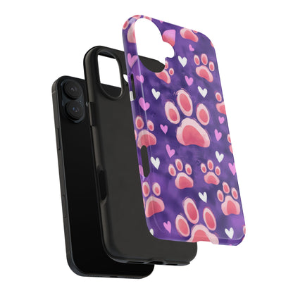 Bold Paw Print iPhone Case - Vibrant Pet-Themed Protective Cover