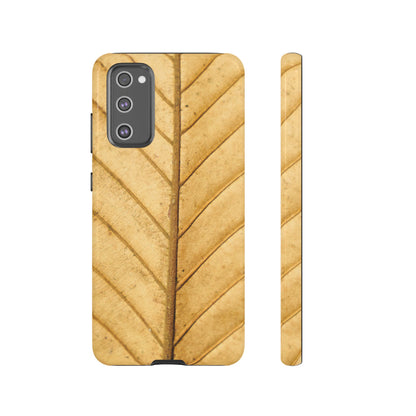 Golden Leaf Texture Samsung Galaxy Case – Minimal Nature