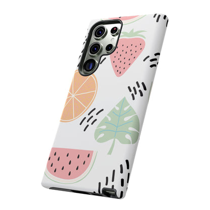 Tropical Fruit Fiesta Tough Samsung Galaxy Case – Fun Watermelon, Pineapple, and Citrus Design - BOGO Cases