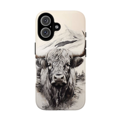 Western Highland Cow Case | Durable Farmhouse Design