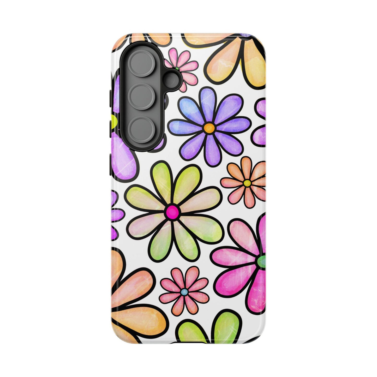 Pastel Daisy Dream Samsung Galaxy Case – Slim Profile, Glossy Finish