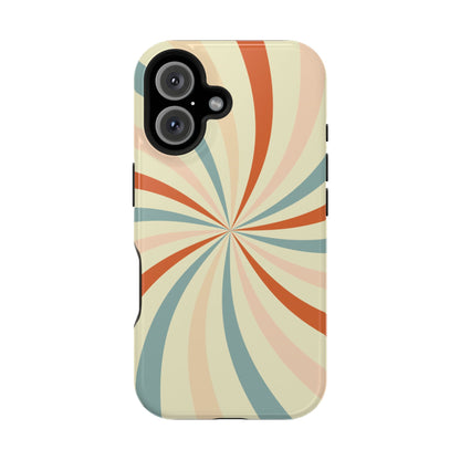 Retro Swirl MagSafe iPhone Case – Durable, Vintage-Inspired Design with Dual-Layer Protection