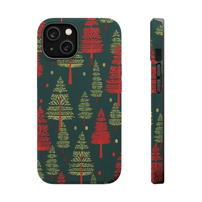 Retro Christmas Trees Pattern -  MagSafe iPhone Series Case