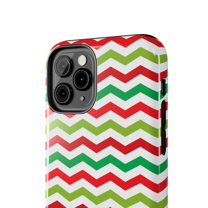 Vibrant Fiesta Chevron – Yellow Green, Green & Red Geometric Case