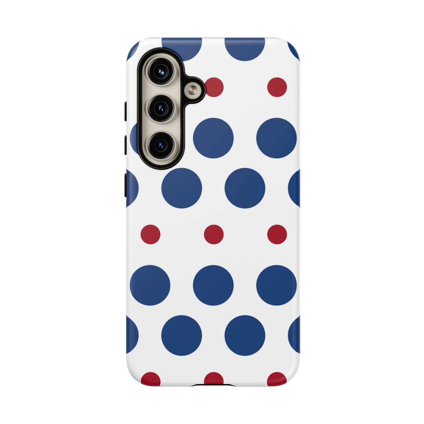 Bold Navy & Red Polka Dot Pattern – Samsung Galaxy Case