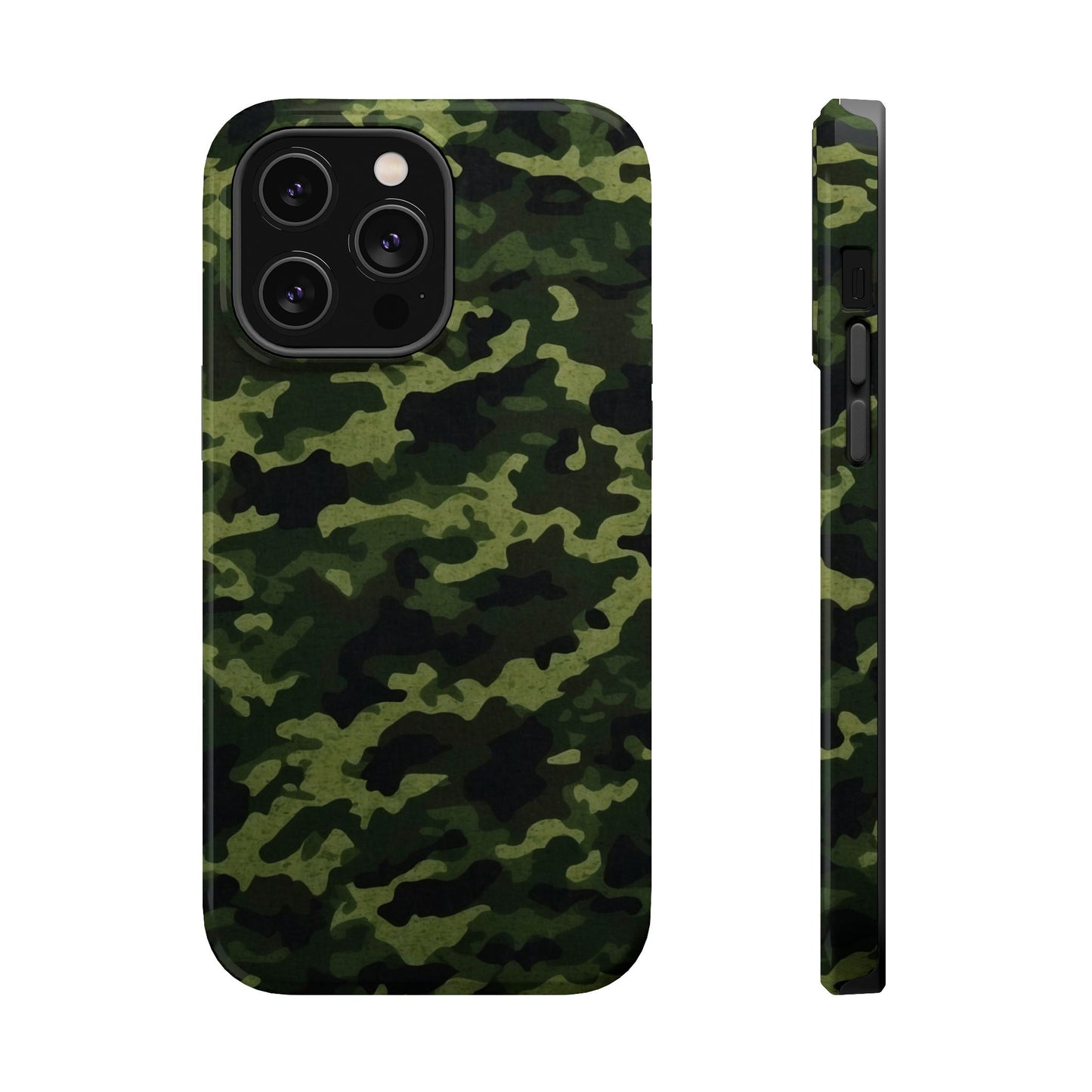 Dark Green Camouflage – MagSafe iPhone Case, Slim and Drop-Resistant