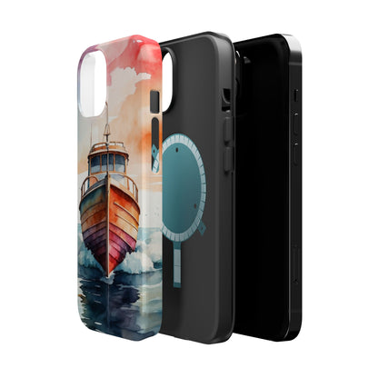 Sunset Sail Watercolor Boat –  MagSafe iPhone Series Case