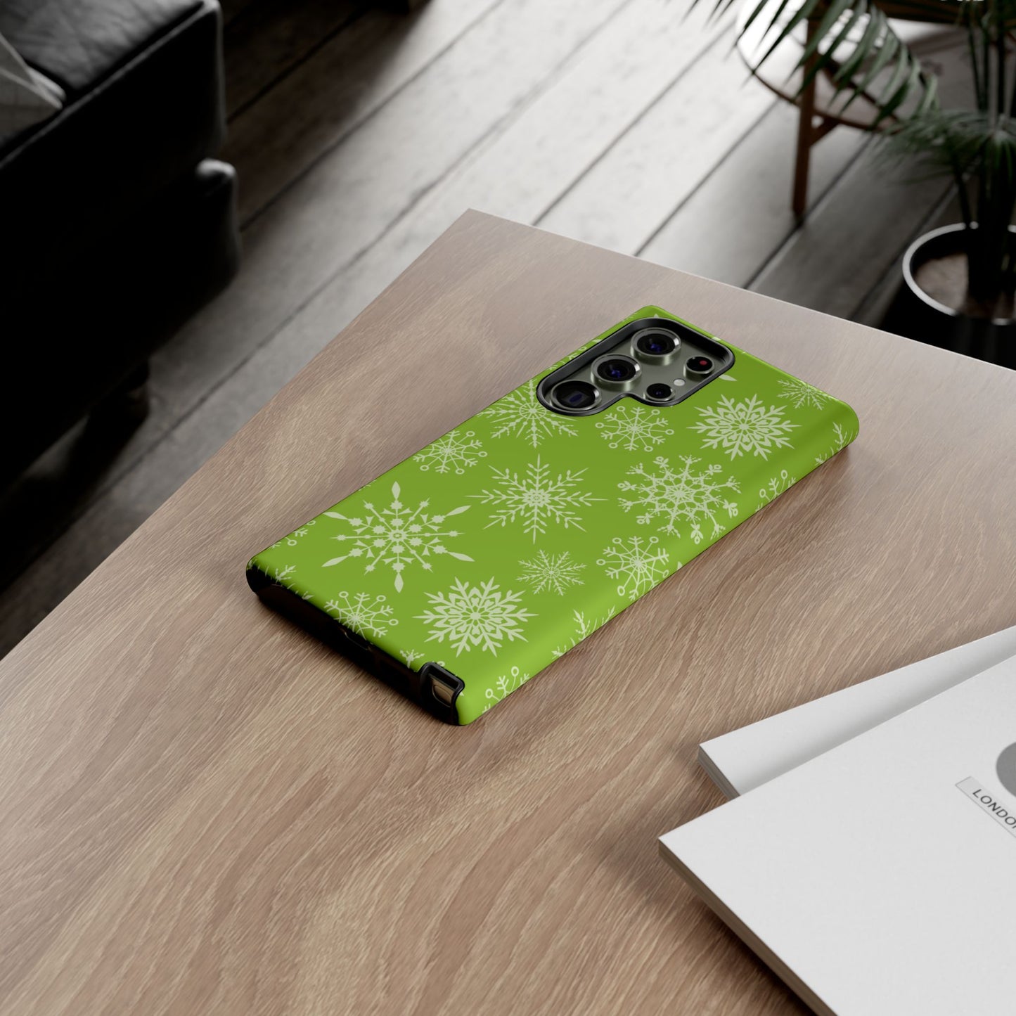 Green Snowflake Pattern – Samsung Galaxy Series Case