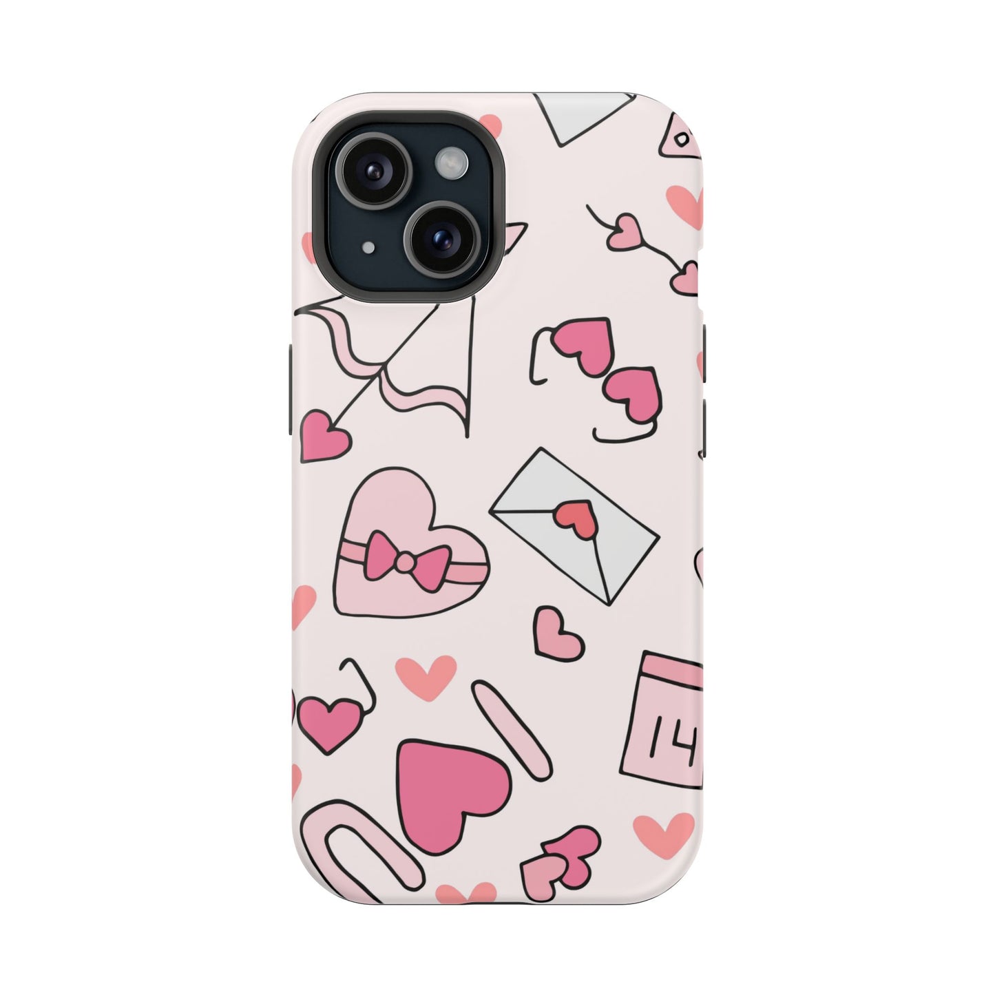 Valentine's Day Scribbles MagSafe iPhone Case