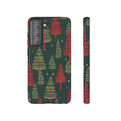 Retro Christmas Trees Pattern - Samsung Galaxy Series Case