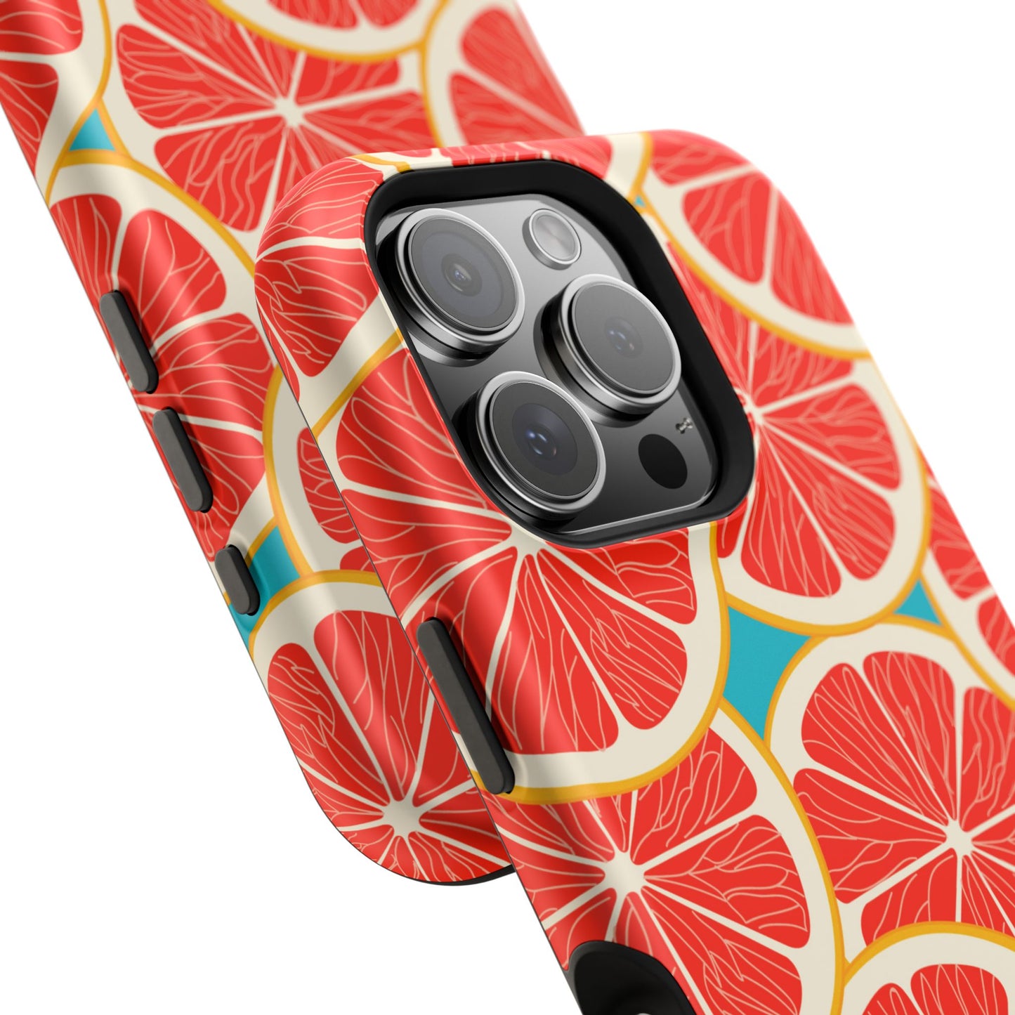 Ruby Grapefruit Pop Tough MagSafe iPhone Case – Vibrant Citrus Design, Shock-Resistant Protection