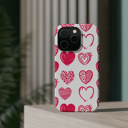 Funky Pink Hearts – MagSafe iPhone Case