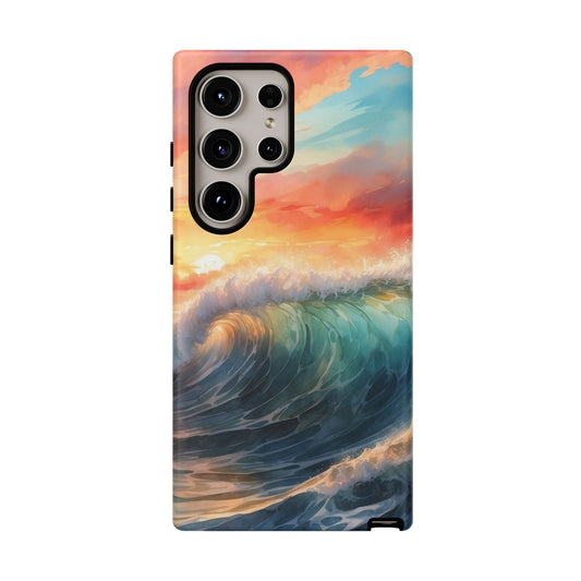 Ocean Wave Sunset Samsung Galaxy Case – Vibrant Coastal Art Design