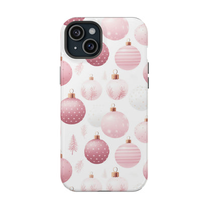 MagSafe iPhone Case: Merry in Pink – Christmas Balls