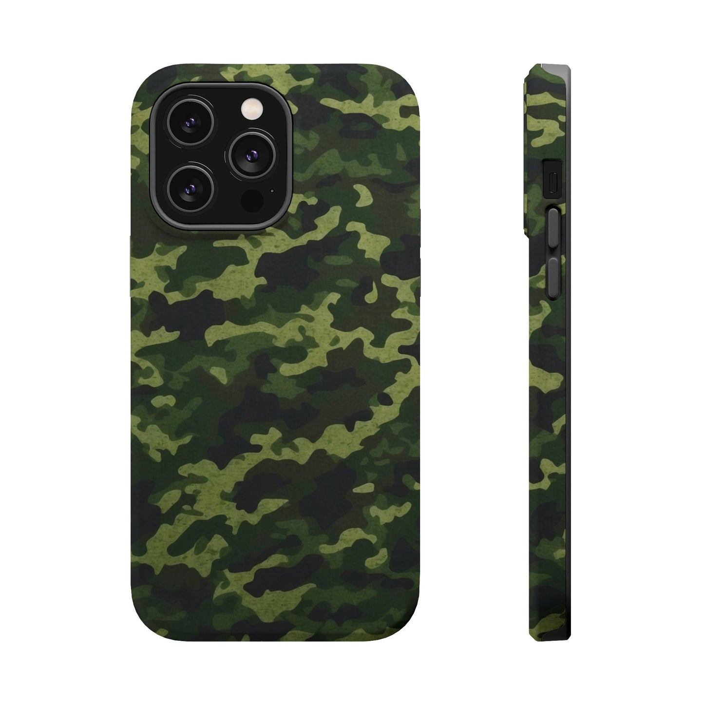 Dark Green Camouflage – MagSafe iPhone Case, Slim and Drop-Resistant