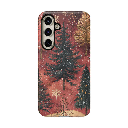 Rustic Red Winter Forest - Samsung Galaxy Series Case