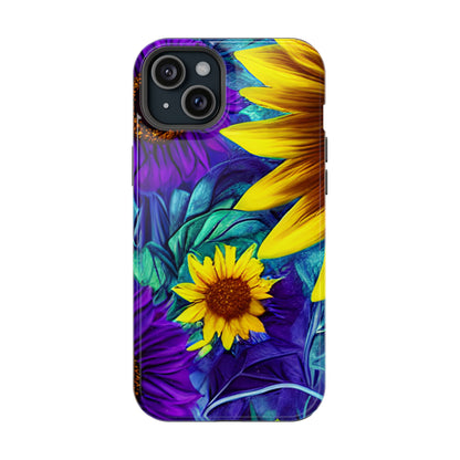 Purple & Gold Sunflower Dream - MagSafe iPhone Series Case