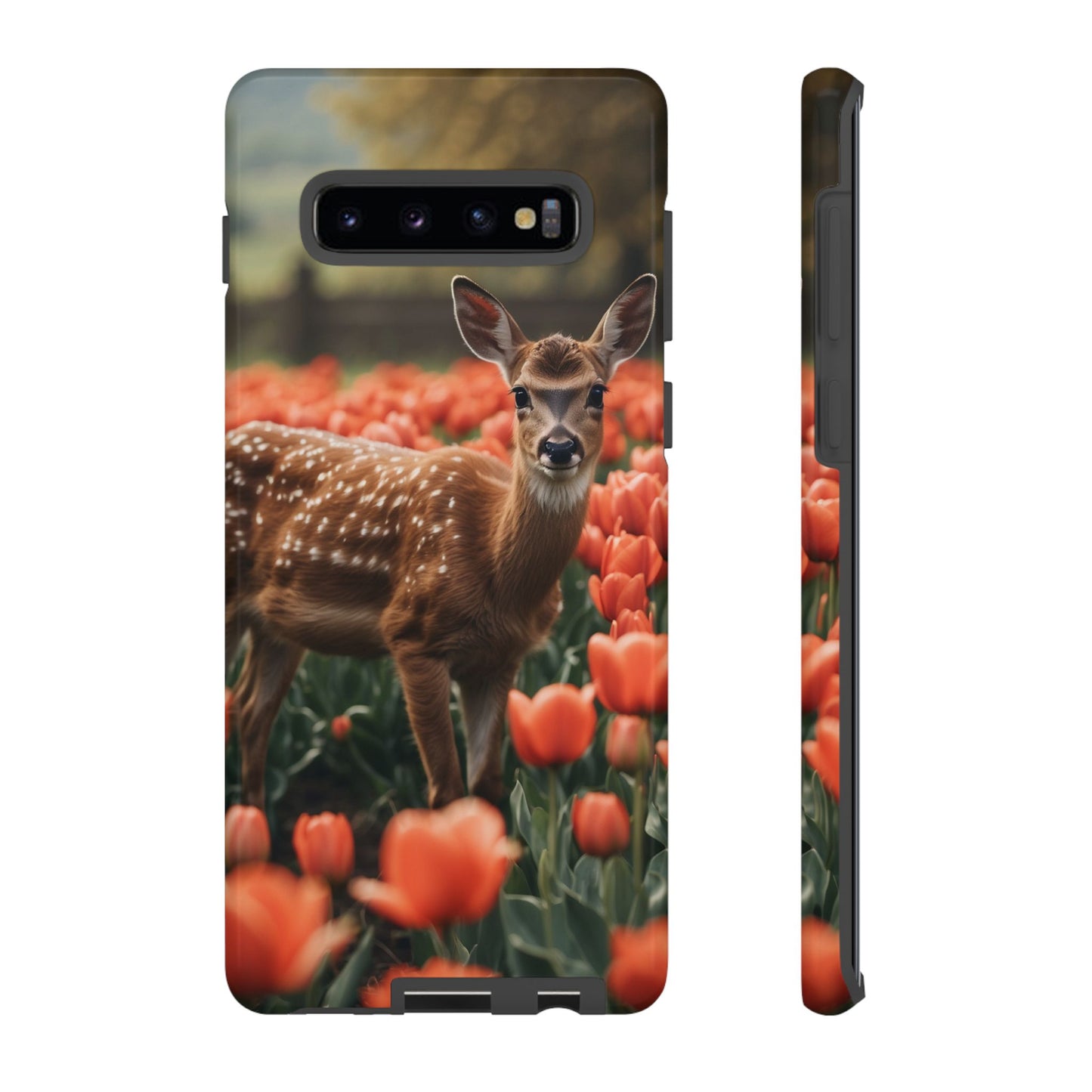 Fawn Among Tulips Samsung Galaxy Case