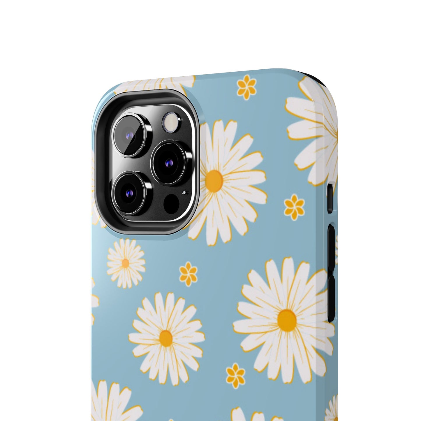 Bright Daisy iPhone Case – Light Blue Background, Shockproof and Slim Design - BOGO Cases