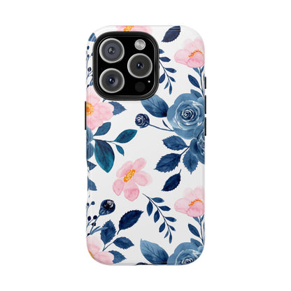 Pastel Garden Charm – iPhone Series Case with Watercolor Flowers