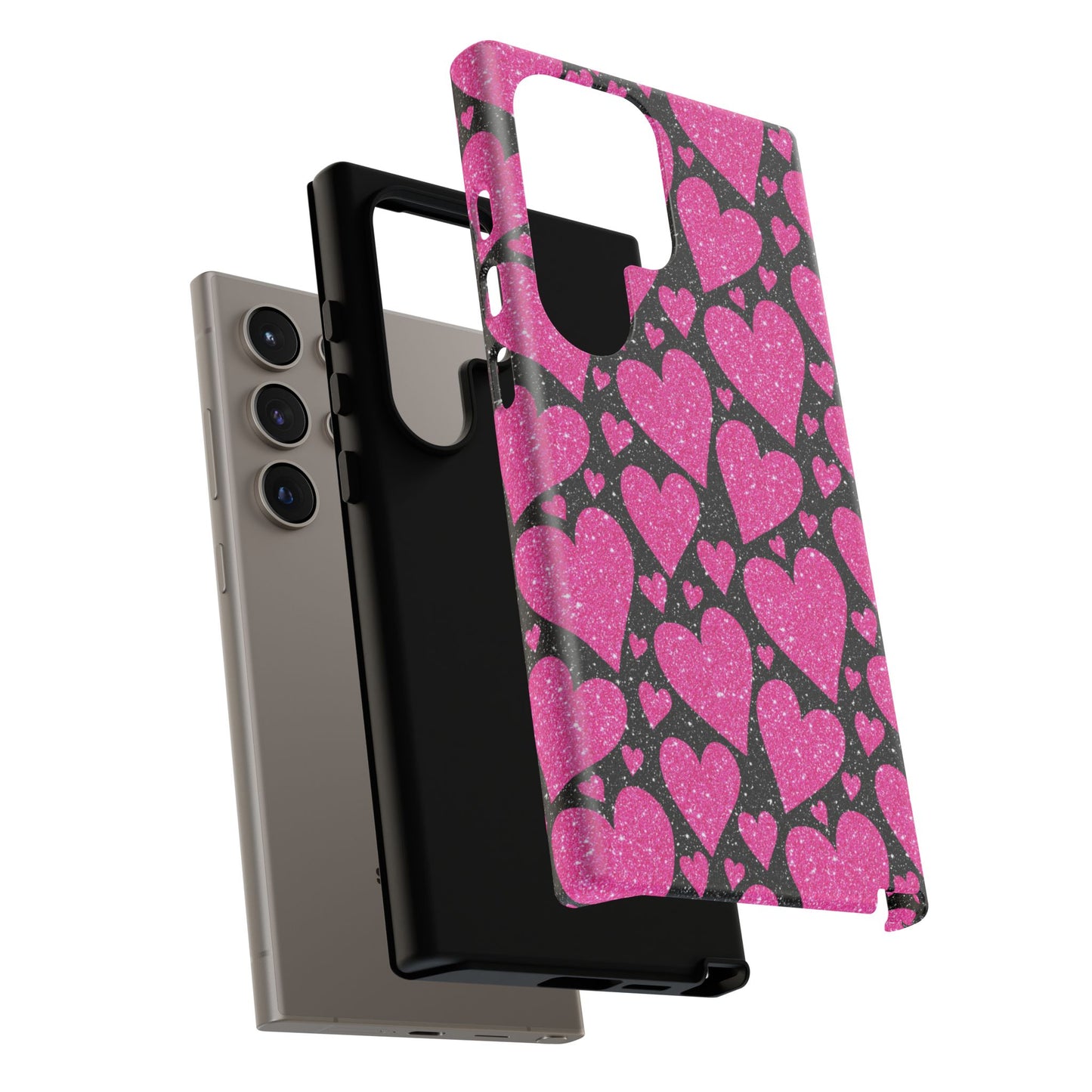 Glitter Hearts Samsung Galaxy Case