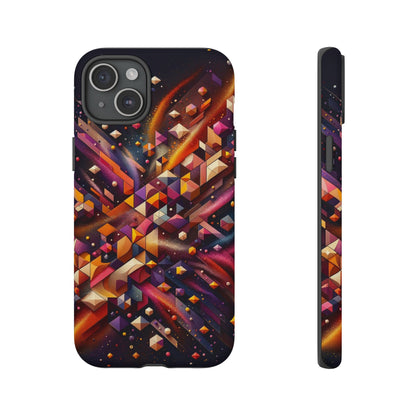 Vibrant Geometric Case | Futuristic Cosmic Art