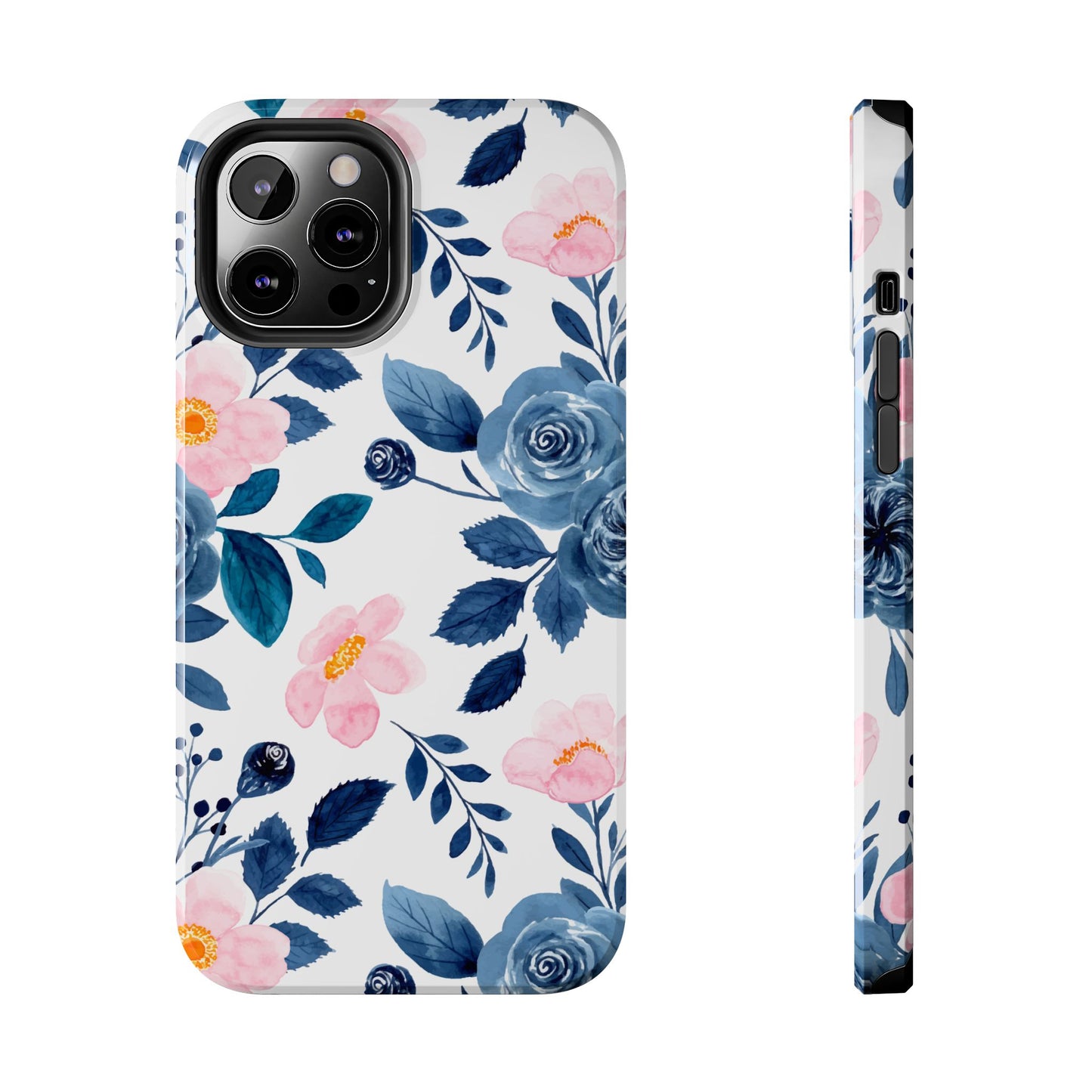 Pastel Garden Charm – iPhone Series Case with Watercolor Flowers