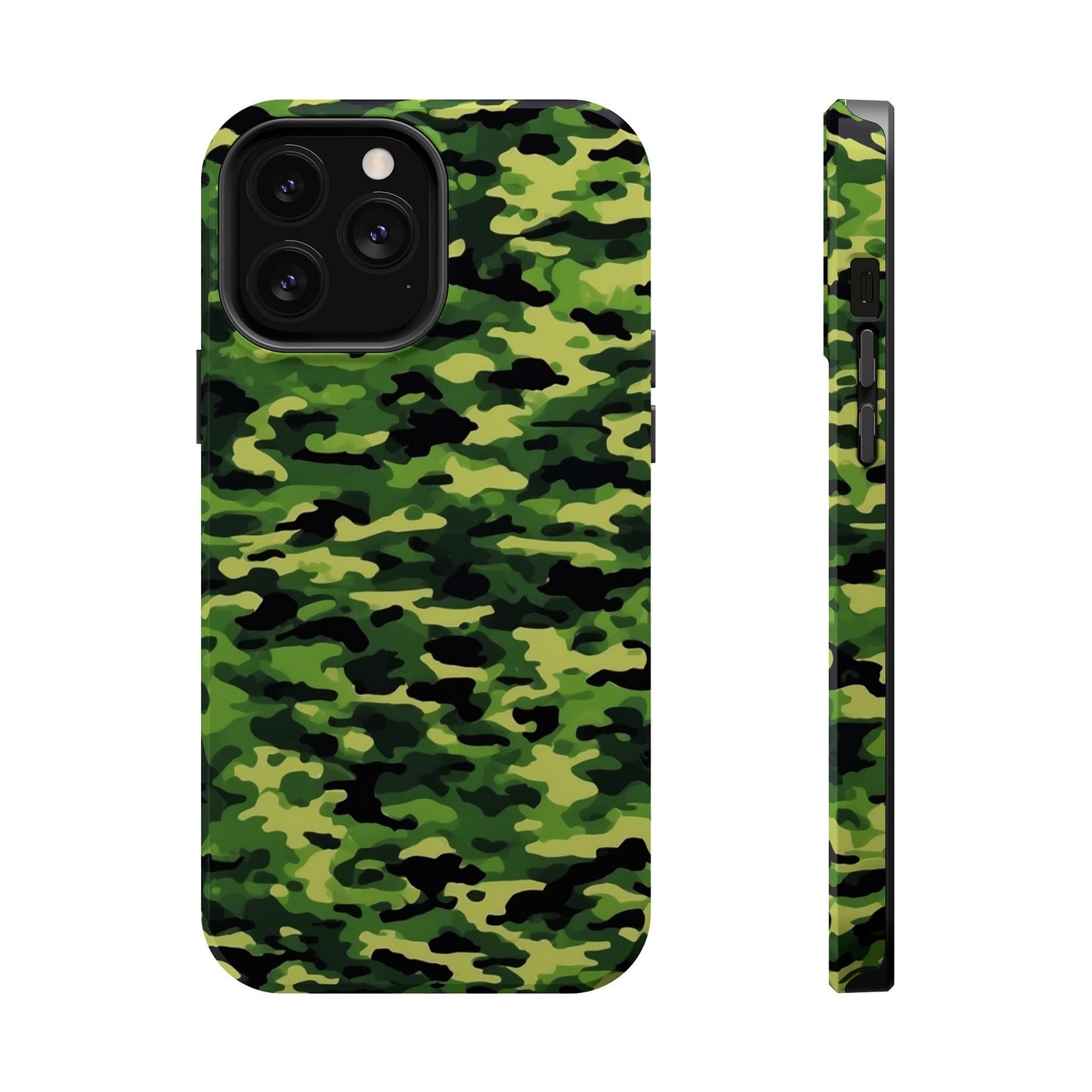 Green Woodland Camouflage – MagSafe iPhone Case, Slim and Shockproof