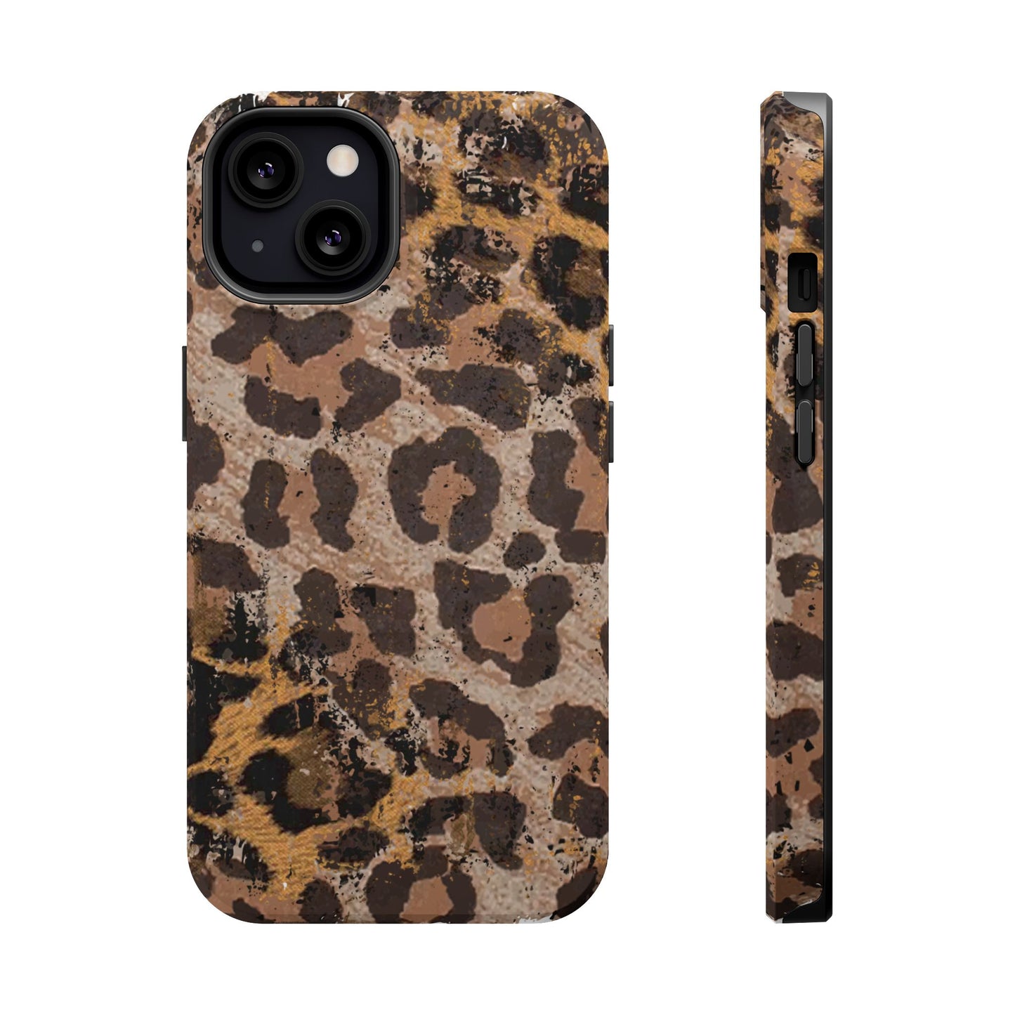 Vintage Distressed Leopard Print - MagSafe iPhone Series Case