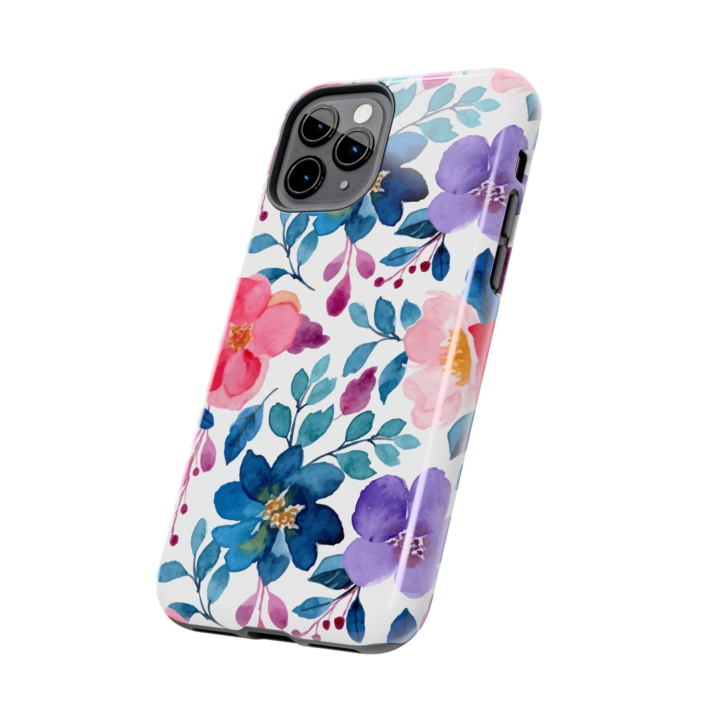 Mystic Bloom – iPhone Case with Elegant Watercolor Floral Design