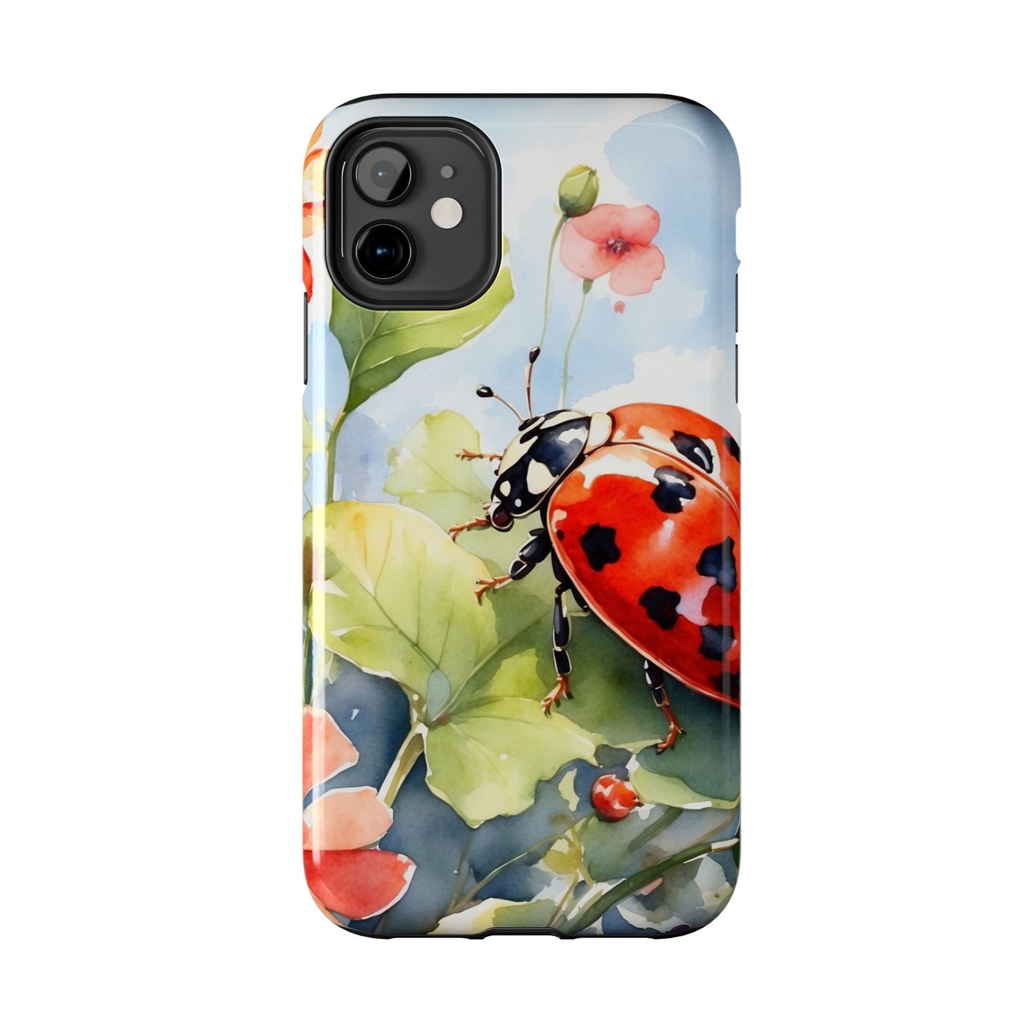 Watercolor Ladybug & Poppy Fields - iPhone Series Case