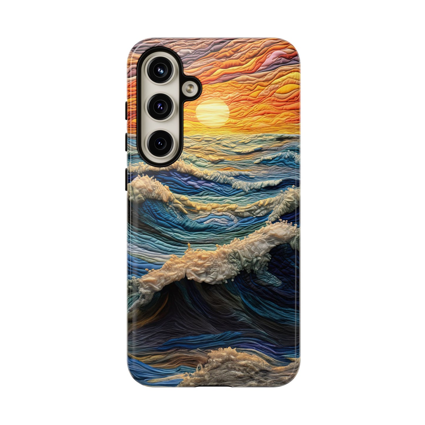 Textured Ocean Sunset Waves – Samsung Galaxy Series Case