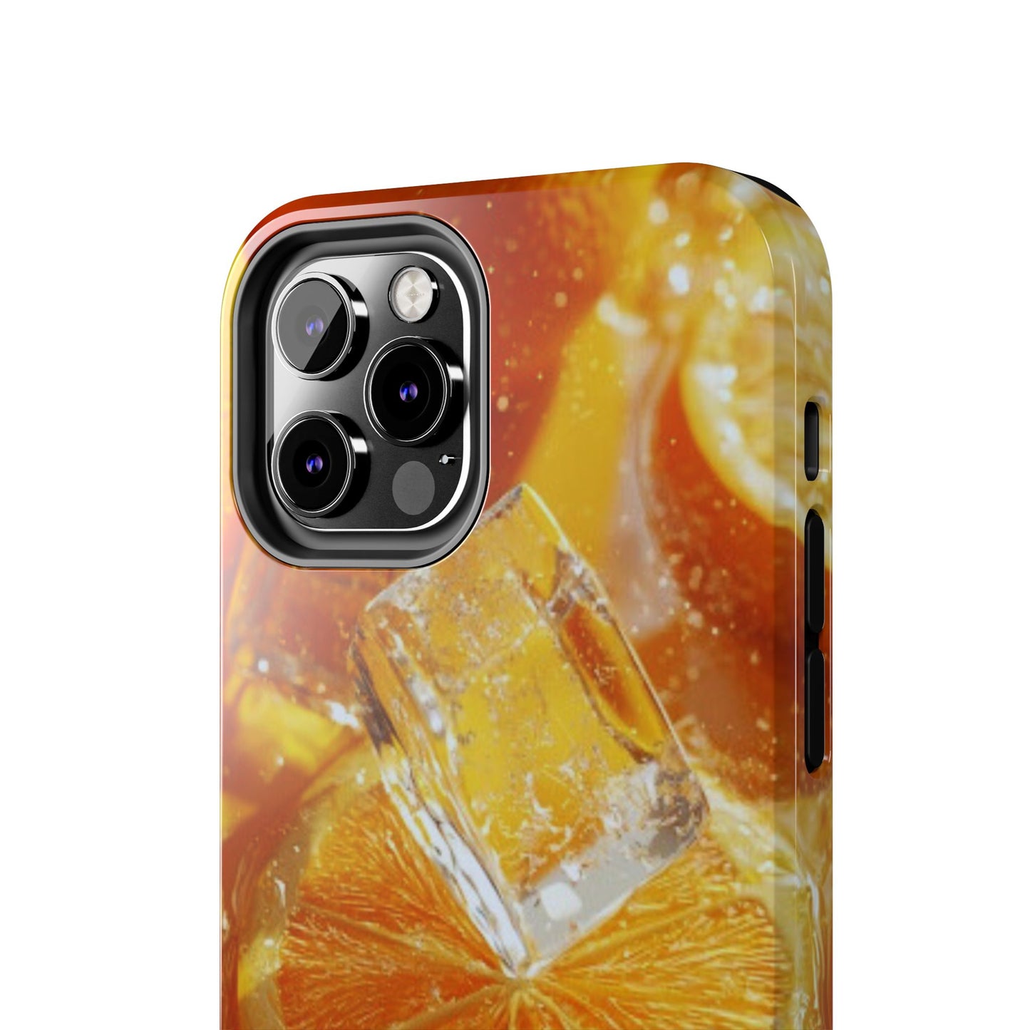 Citrus Orange Splash iPhone Case – Dual-Layer Tough Protection, Vibrant Summer Design