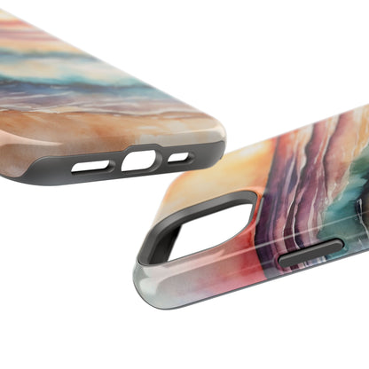 Sunset Waves MagSafe iPhone Case – Vibrant Watercolor Design