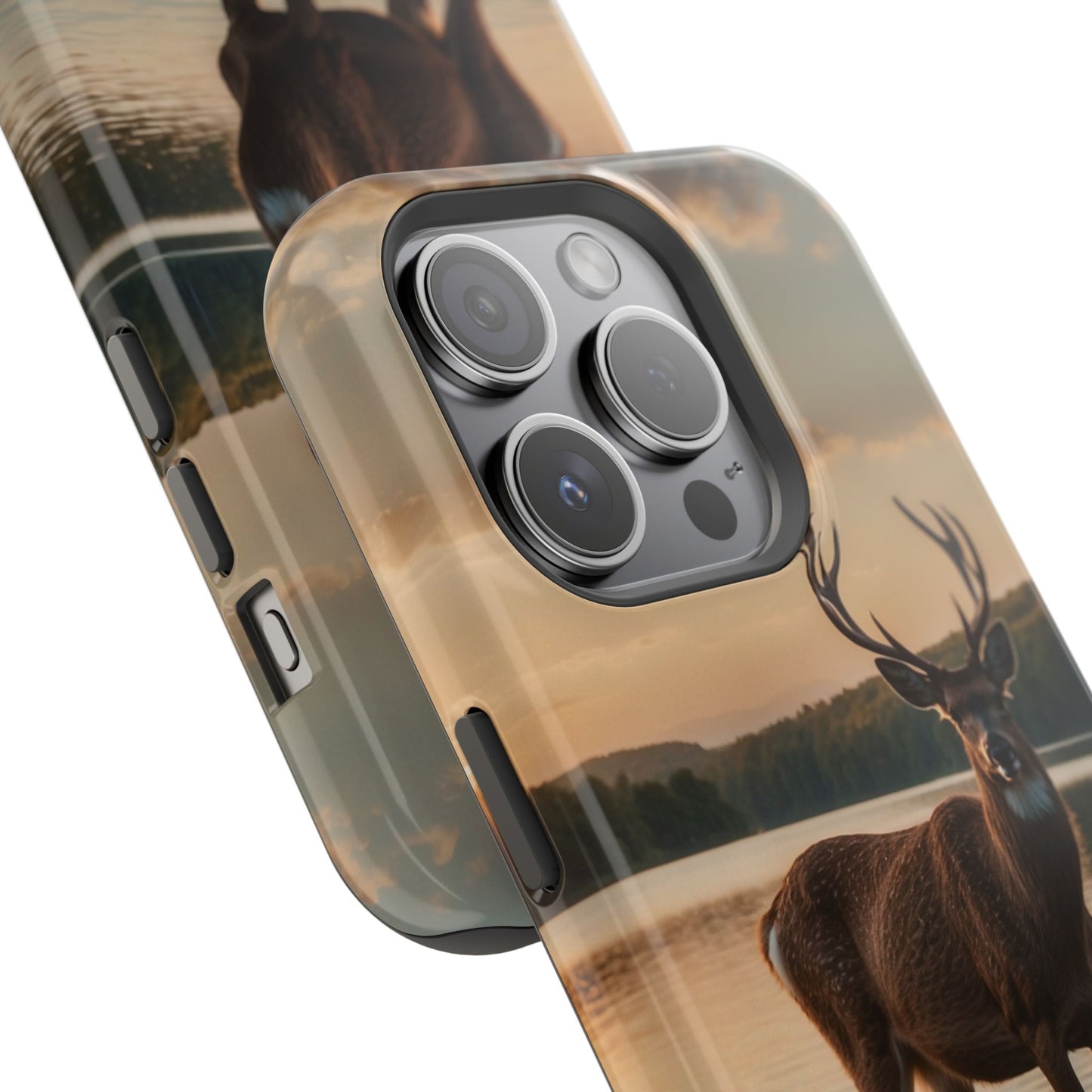 Majestic Stag at Sunset – MagSafe iPhone Case