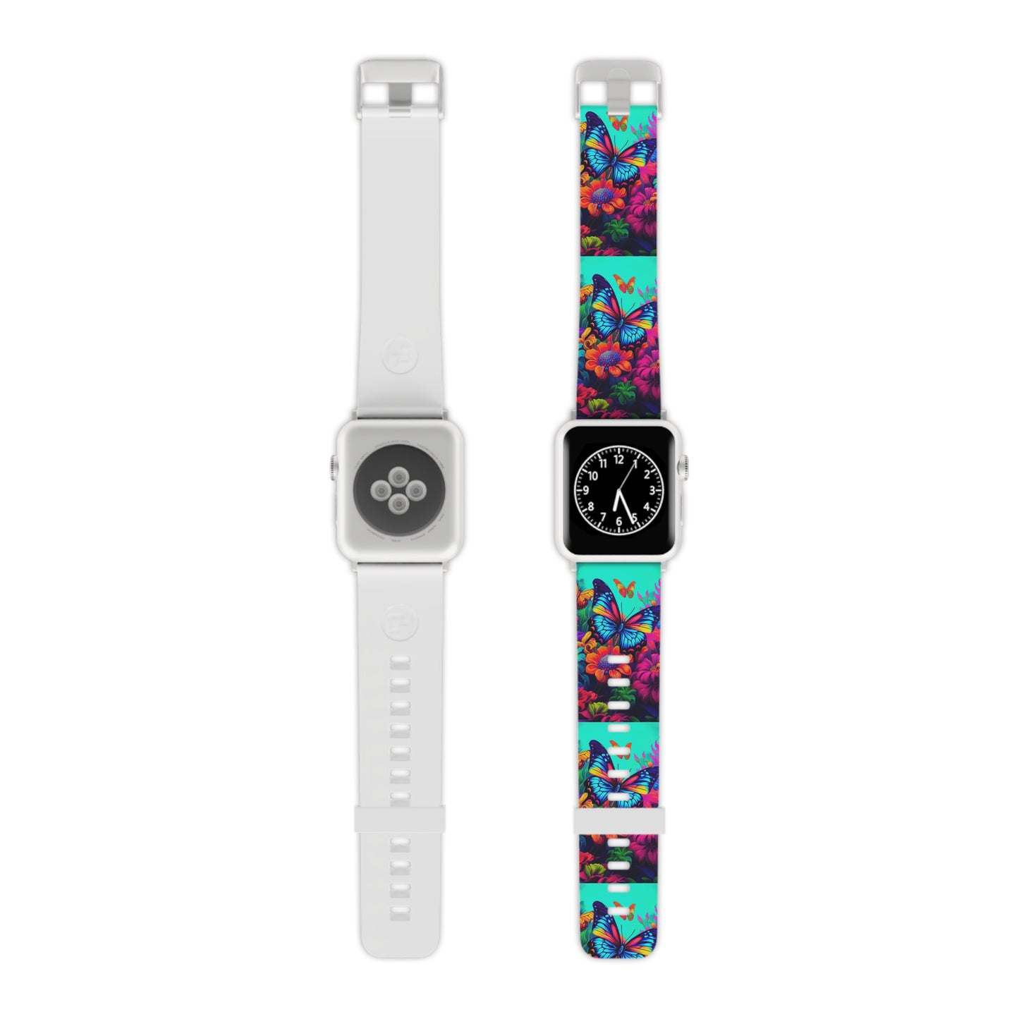 Vivid Butterfly & Floral Burst Apple Watch Band