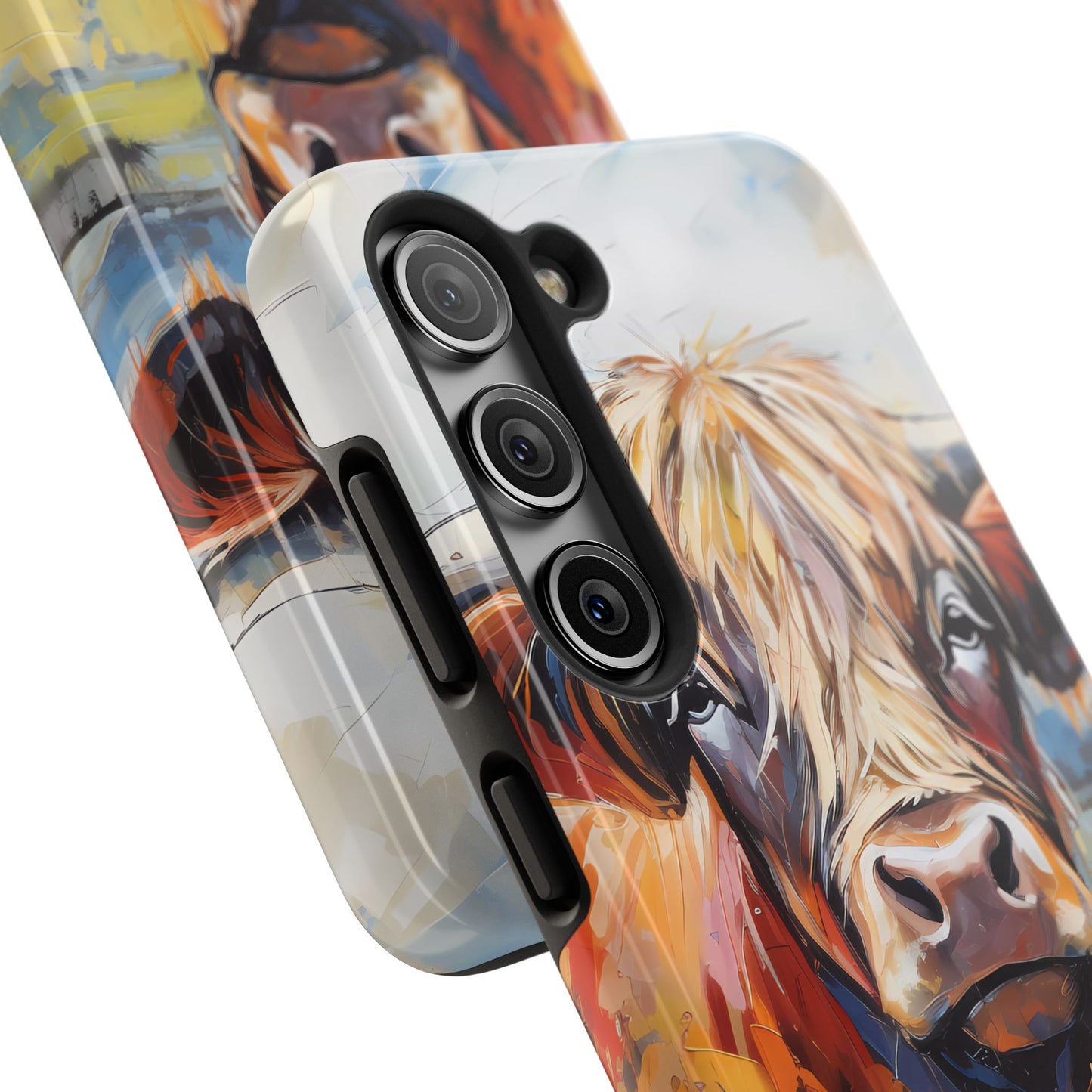 Cute Western Phone Case | Highland Cow | Robust Rocky Mountain-Inspired | Expressionism | Fresco