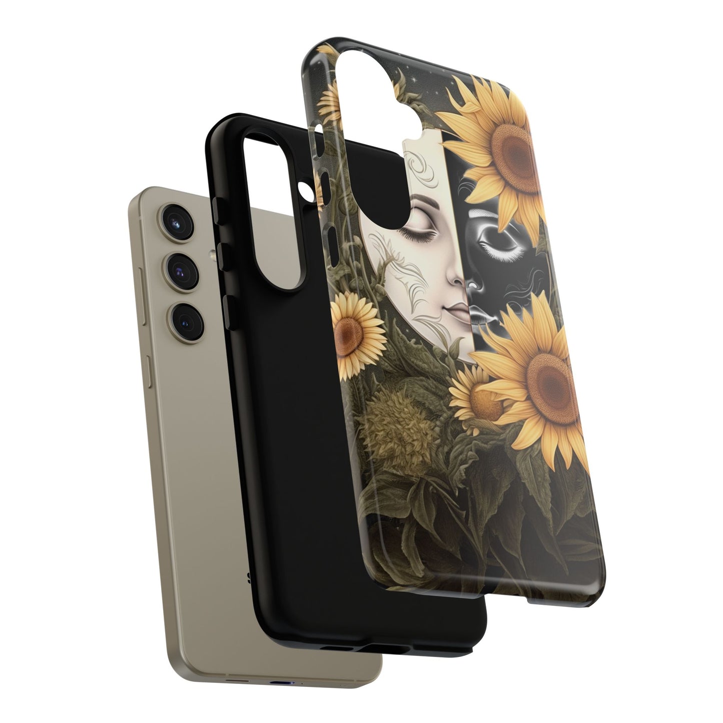 Sunflower Moon and Stars Samsung Galaxy Case – Ethereal Art Design