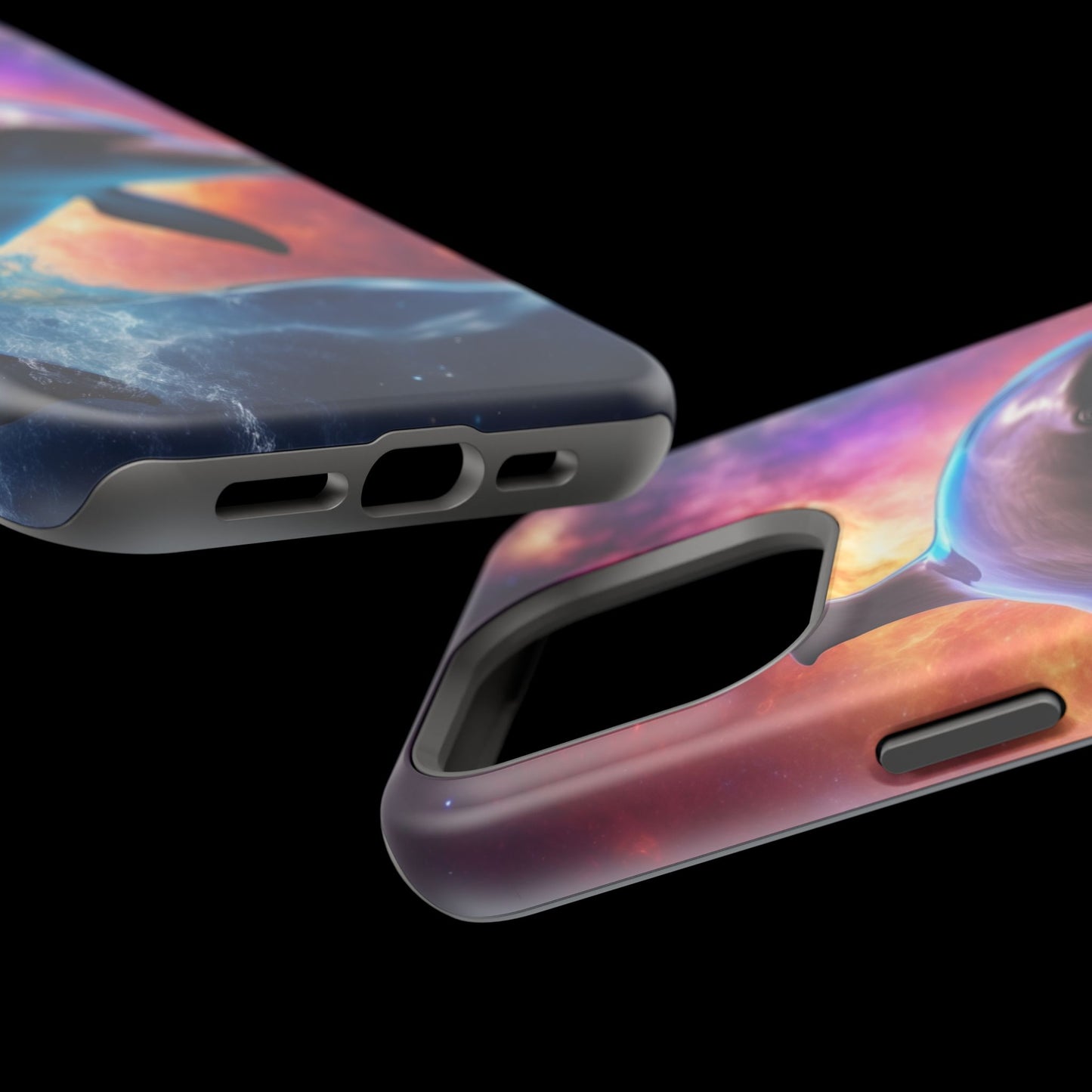 Cosmic Dolphin Galaxy Art - MagSafe-Compatible Case