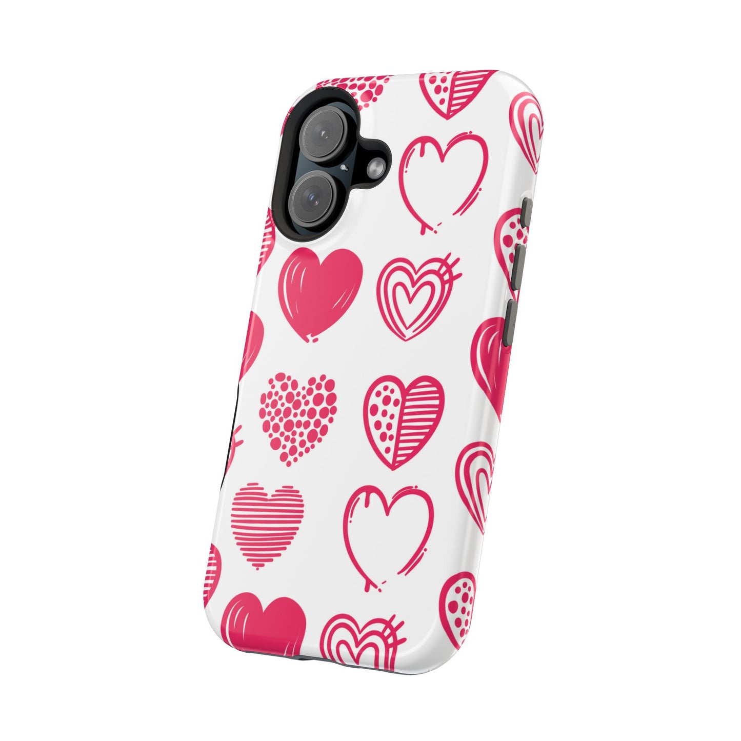 Funky Pink Hearts – MagSafe iPhone Case