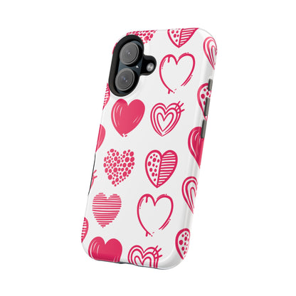 Funky Pink Hearts – MagSafe iPhone Case