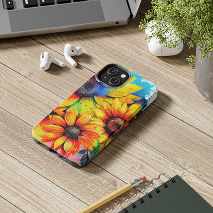 Vibrant Sunflower Splash - iPhone Series Case